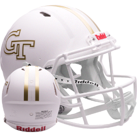 Georgia Tech Yellow Jackets Speed Football Helmet <b>Flat White</b>