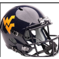 Helmets, Full Size Helmet: West Virginia Mountaineers Speed Replica Football Helmet <i>Glossy Navy</i>