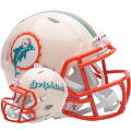 Helmets, Mini Helmets: Miami Dolphins Speed Mini Football Helmet <B>RETRO</B>