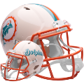 Helmets, Full Size Helmet: Miami Dolphins Speed Football Helmet <B>RETRO</B>