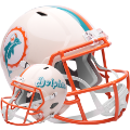 Helmets, Full Size Helmet: Miami Dolphins Speed Replica Football Helmet <B>RETRO </B>