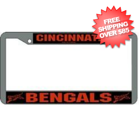 Cincinnati Bengals License Plate Frame Chrome