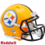 Pittsburgh Steelers 1962 Riddell Mini Speed Throwback Helmet 75th Anniversary