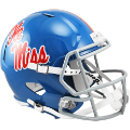 Helmets, Full Size Helmet: Mississippi (Ole Miss) Rebels Speed Replica Football Helmet <i>Powder Blue<...