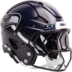 Seattle Seahawks Axiom Football Helmet <B>Matte Navy</B>