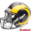 Los Angeles Rams Speed Football Helmet <B>2025 Rivalries</B>