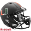 Miami Hurricanes Speed Replica Football Helmet <i>2017 Nights Satin Black</i>
