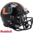 Miami Hurricanes NCAA Mini Speed Football Helmet <i>Black</i>