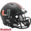 Miami Hurricanes NCAA Mini Speed Football Helmet <i>2017 Nights Satin Black</i>