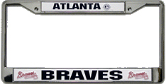 Atlanta Braves CHROME License Plate Frame