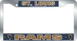 St. Louis Rams License Plate Frame Chrome Deluxe NFL