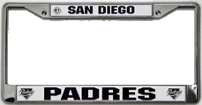 San Diego Padres CHROME License Plate Frame