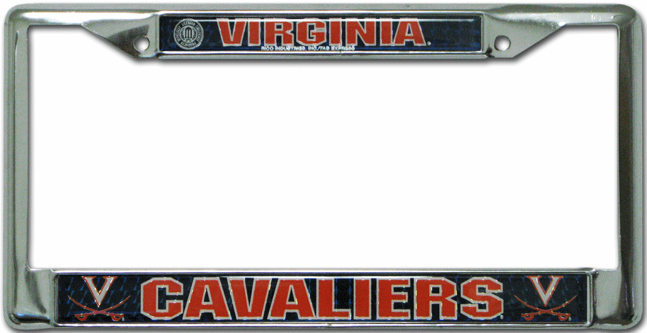Virginia Cavaliers License Plate Frame Chrome Deluxe