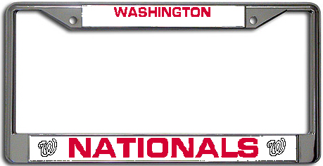 Washington Nationals CHROME License Plate Frame