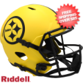 Helmets, Full Size Helmet: Pittsburgh Steelers Speed Replica Football Helmet <B>RAVE</B>