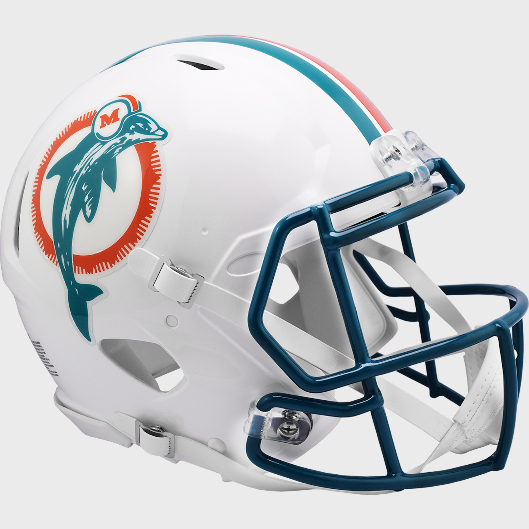 Miami Dolphins 1980 to 1996 Speed Throwback Football Helmet