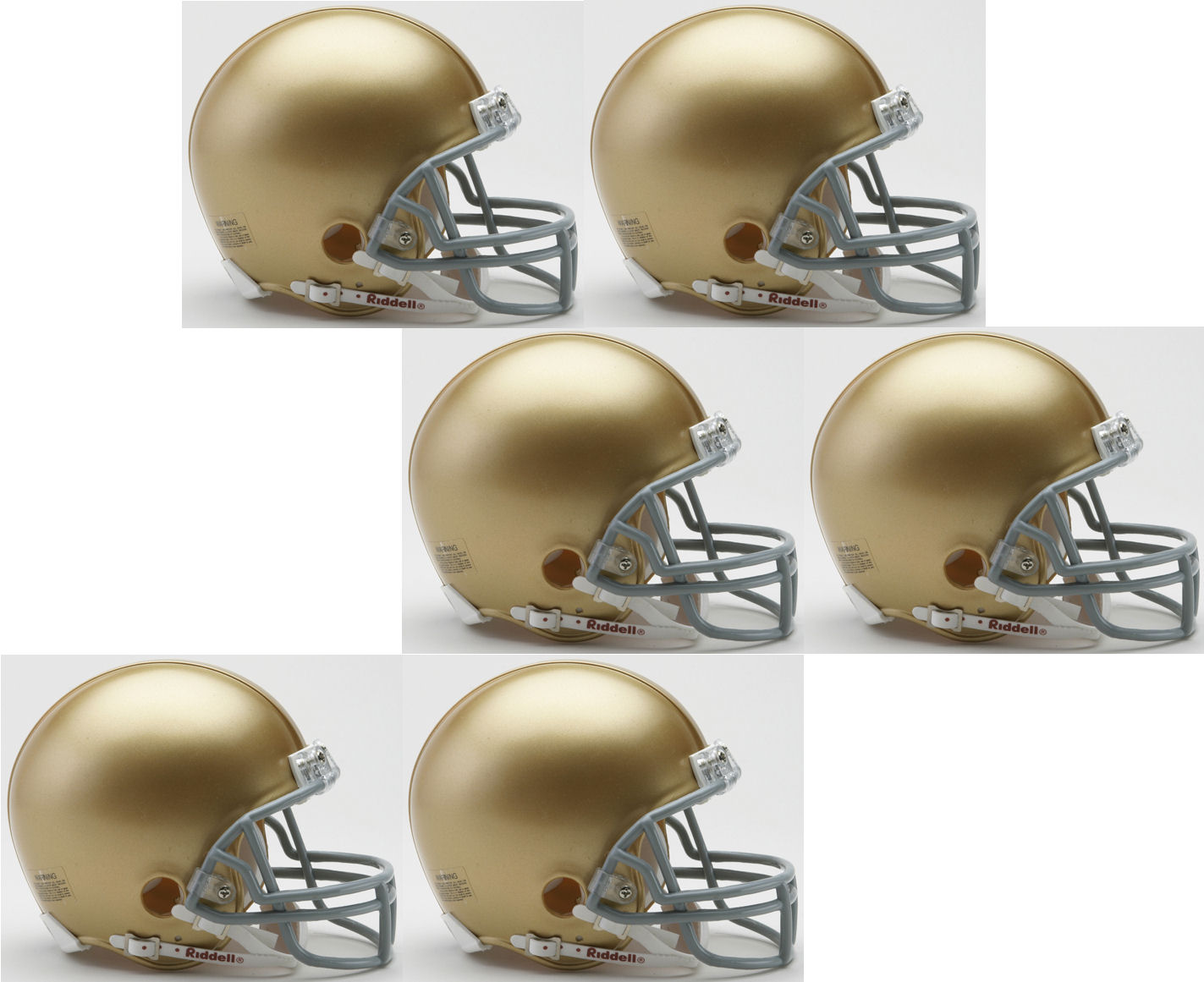 Notre Dame Fighting Irish NCAA Mini Football Helmet count 6