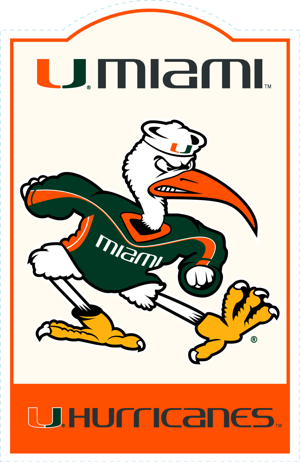 Miami Hurricanes NCAA Sign
