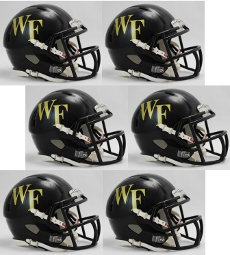 Wake Forest Demon Deacons NCAA Mini Speed Football Helmet 6 count