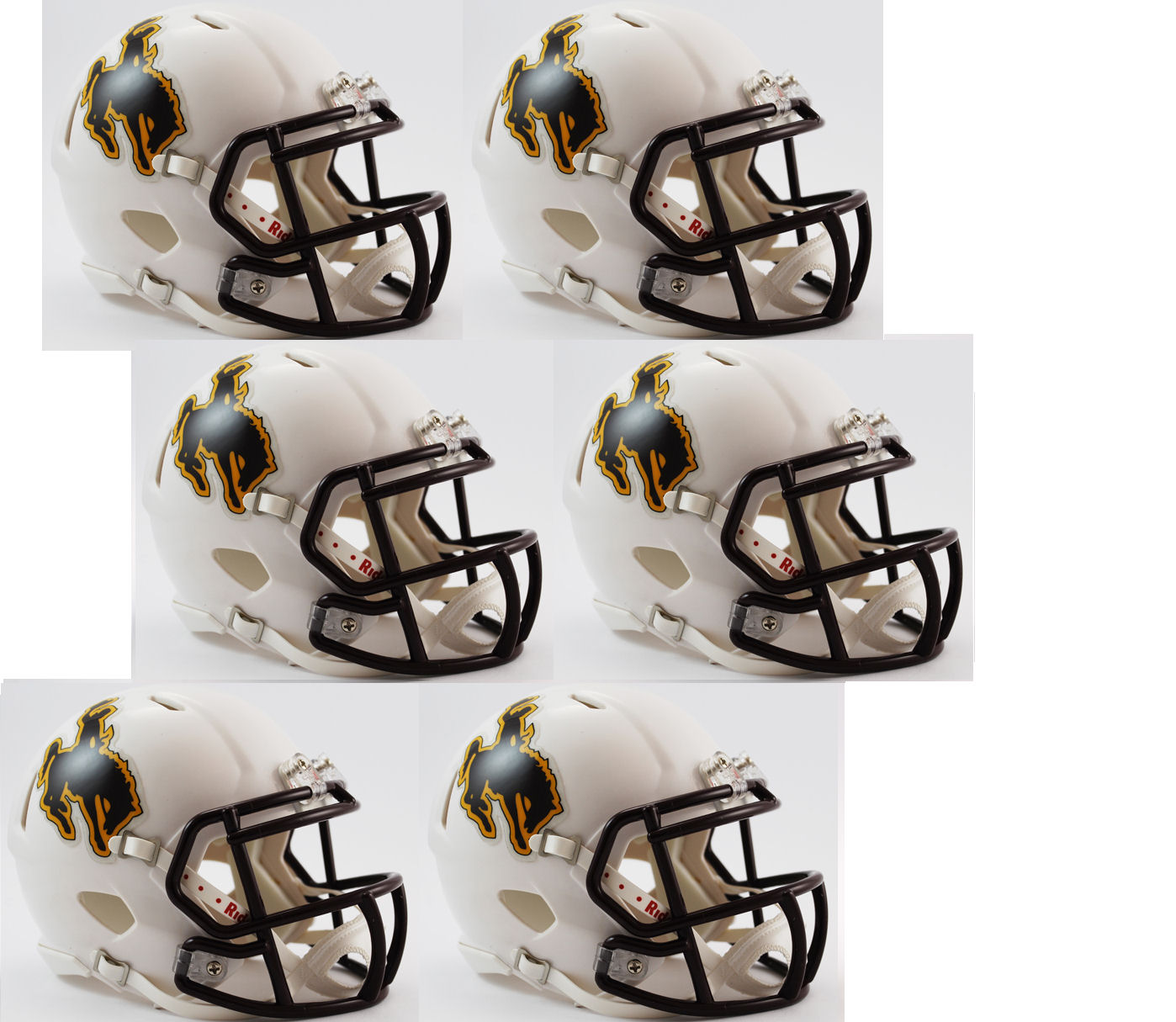 Wyoming Cowboys NCAA Mini Speed Football Helmet 6 count