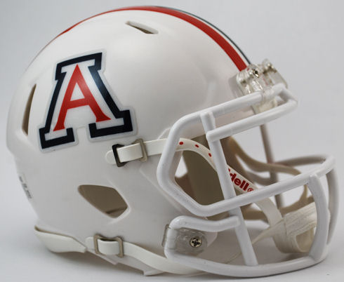 Arizona Wildcats NCAA Mini Speed Football Helmet <B>White</B>