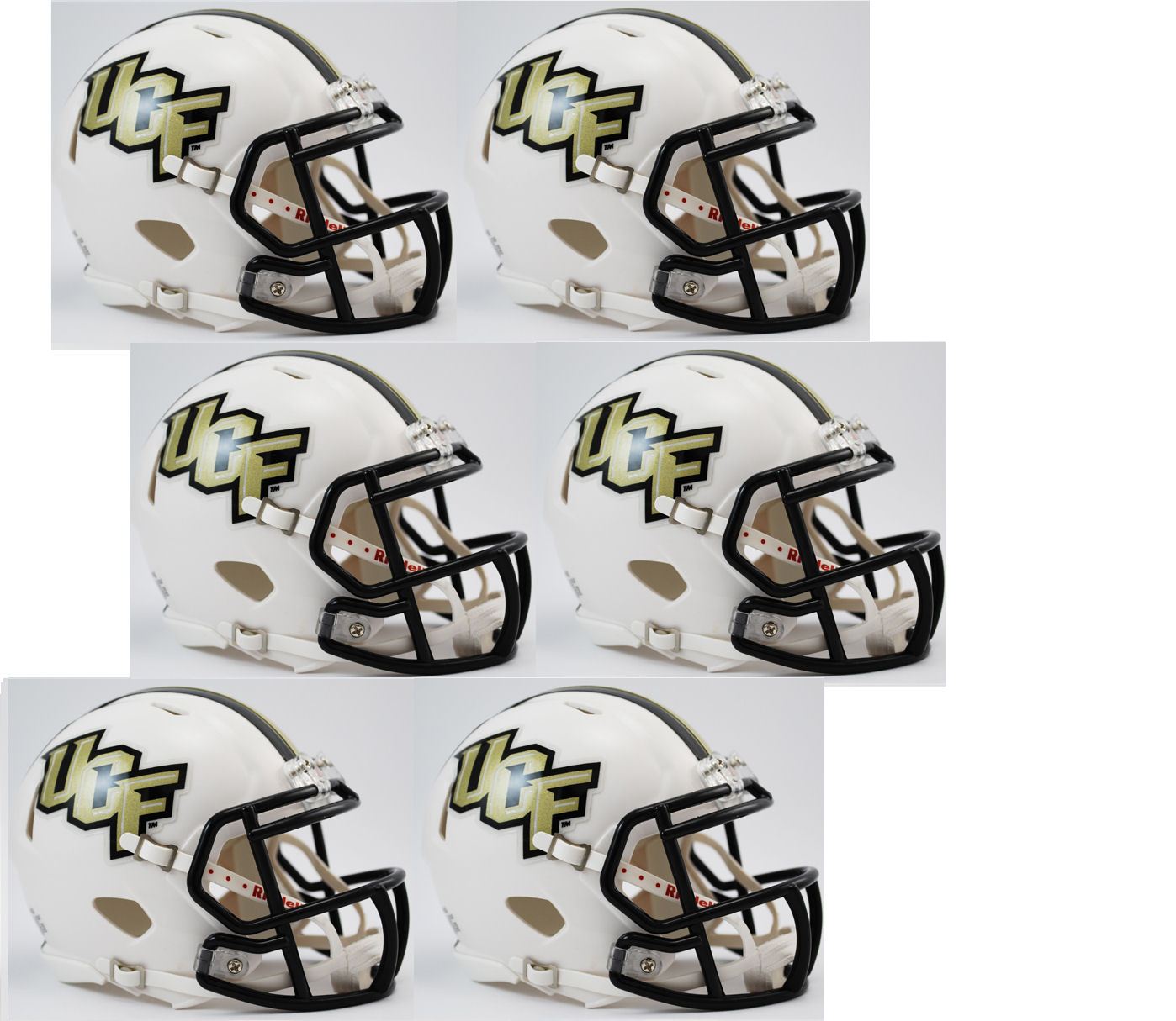 Central Florida Gold Knights NCAA Mini Speed Football Helmet 6 count