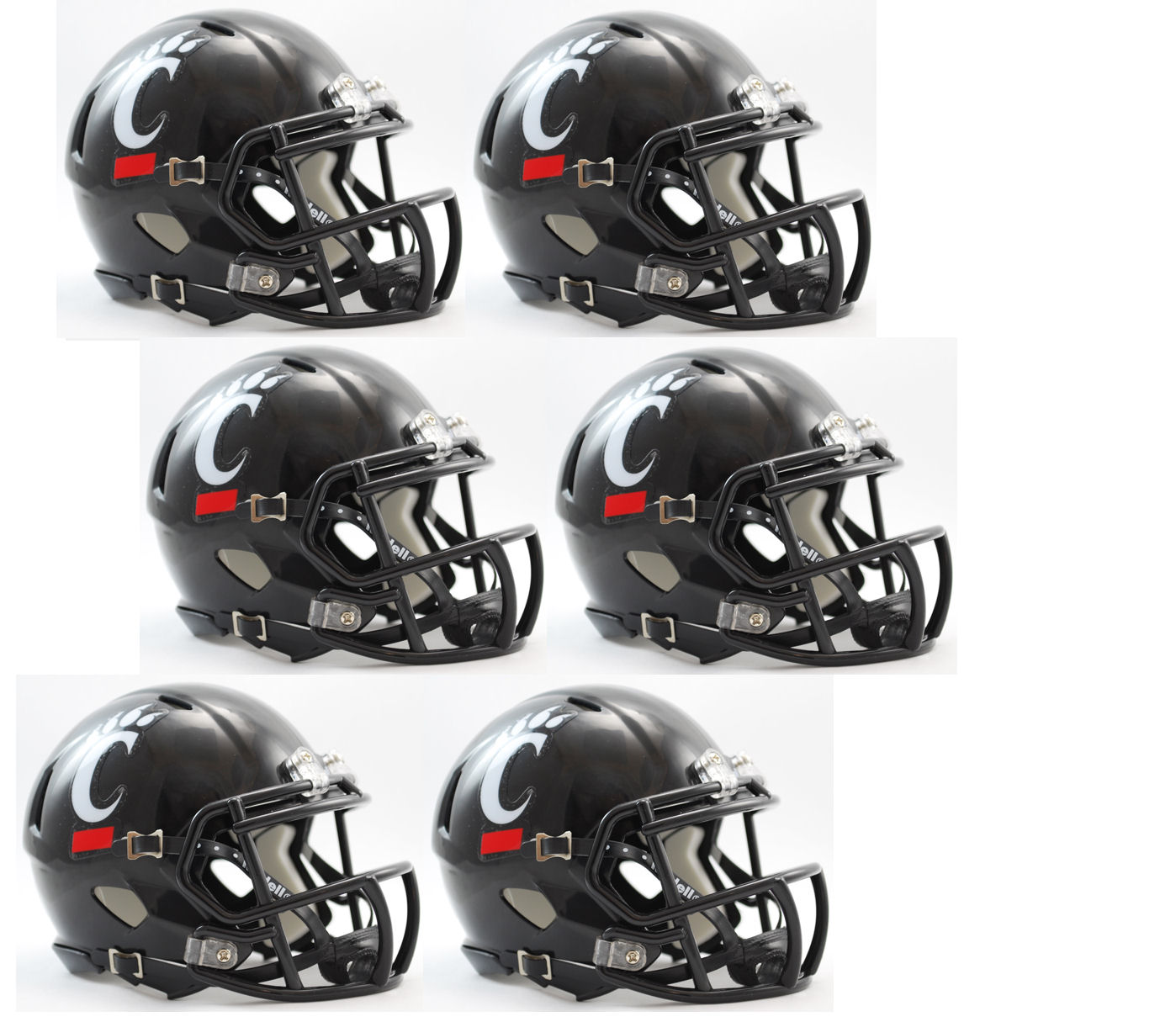 Cincinnati Bearcats NCAA Mini Speed Football Helmet 6 count