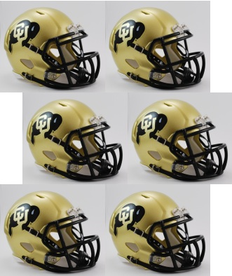 Colorado Buffaloes NCAA Mini Speed Football Helmet 6 count