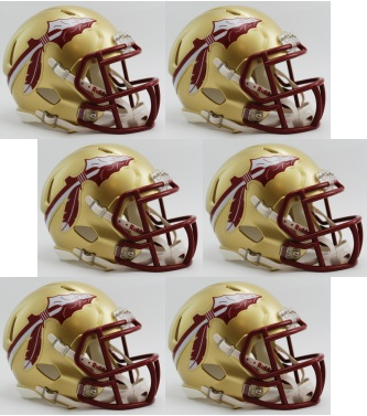 Florida State Seminoles NCAA Mini Speed Football Helmet 6 count