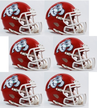 Fresno State Bulldogs NCAA Mini Speed Football Helmet 6 count