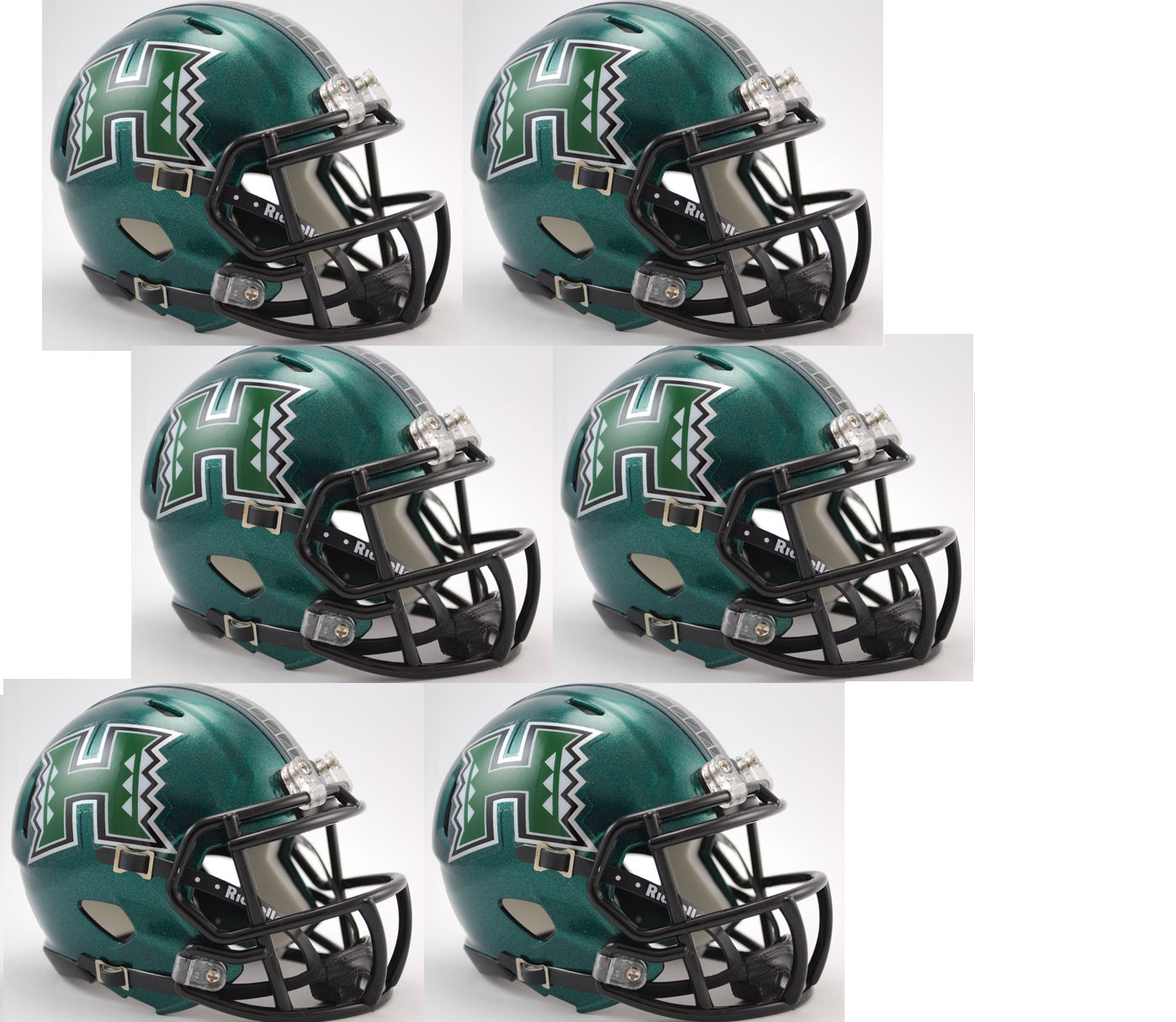 Hawaii Warriors NCAA Mini Speed Football Helmet 6 count