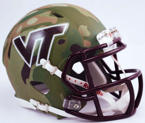 Virginia Tech Hokies NCAA Mini Speed Football Helmet <B>Camo</B>