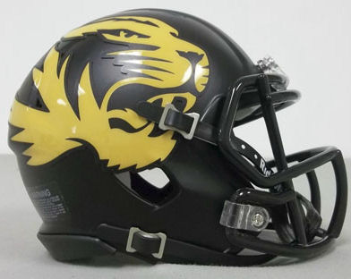 Missouri Tigers NCAA Mini Speed Football Helmet <B>Matte Black Alt</B>