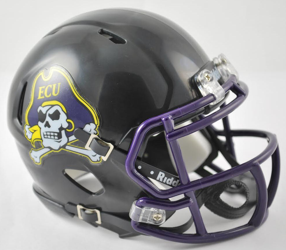 East Carolina Pirates NCAA Mini Speed Football Helmet <B>Black</B>