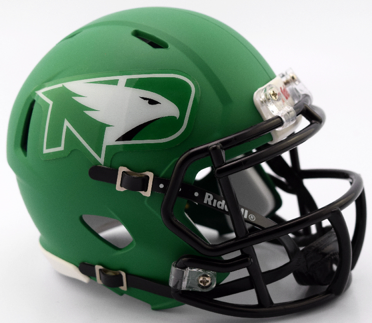 North Dakota Fighting Sioux NCAA Mini Speed Football Helmet <B>2017 Matte Green</B>