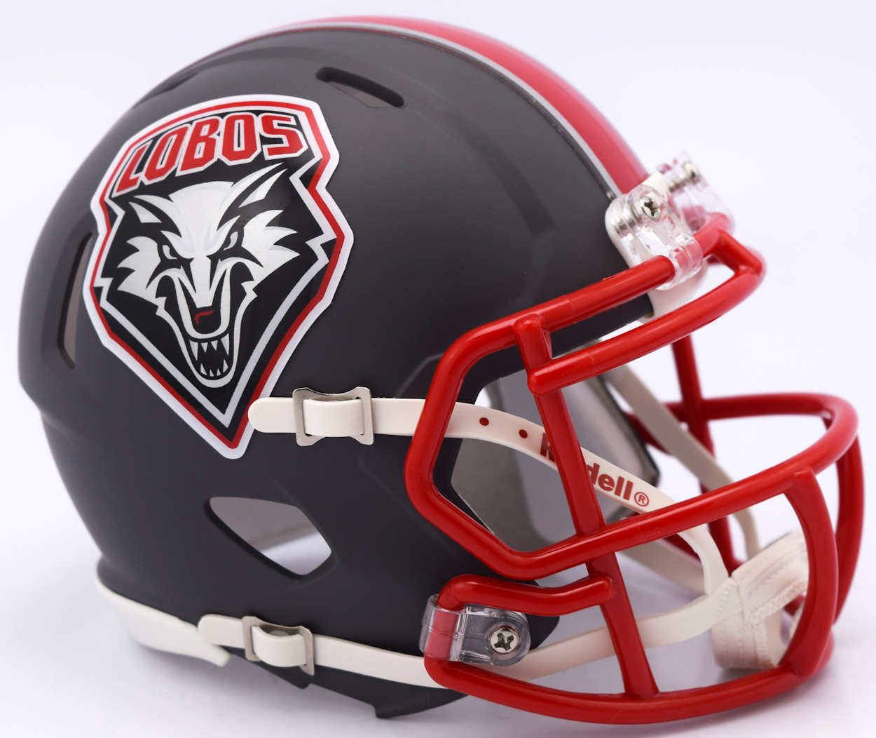 New Mexico Lobos NCAA Mini Speed Football Helmet <B>NEW 2017 Matte Gray</B>
