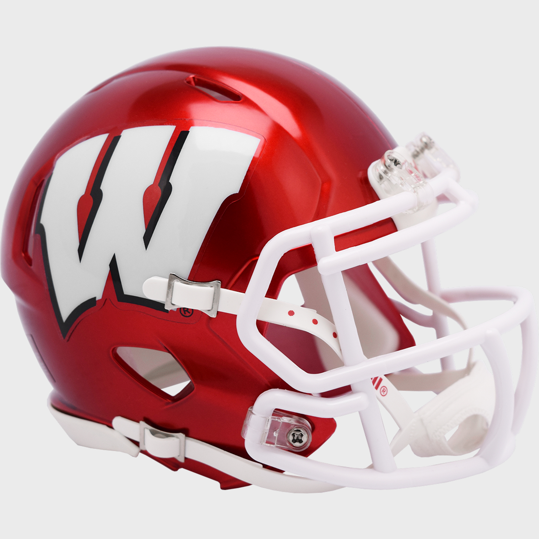 Wisconsin Badgers NCAA Mini Speed Football Helmet <B>FLASH</B>
