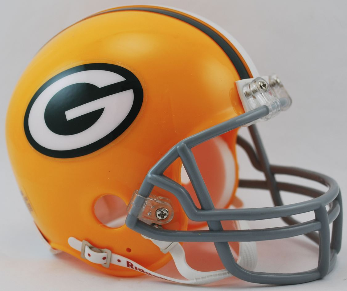 Green Bay Packers 1961 to 1979 Riddell Mini Replica Throwback Helmet