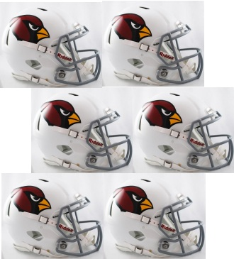 Arizona Cardinals NFL Mini Speed Football Helmet 6 count
