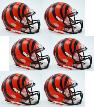 Cincinnati Bengals NFL Mini Speed Football Helmet 6 count
