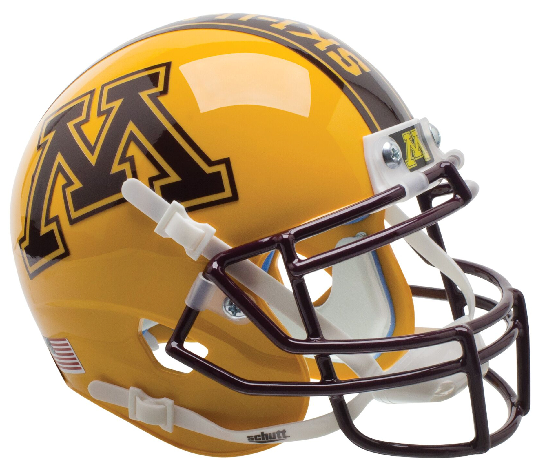 Minnesota Golden Gophers Mini XP Authentic Helmet Schutt <B>Gold</B>