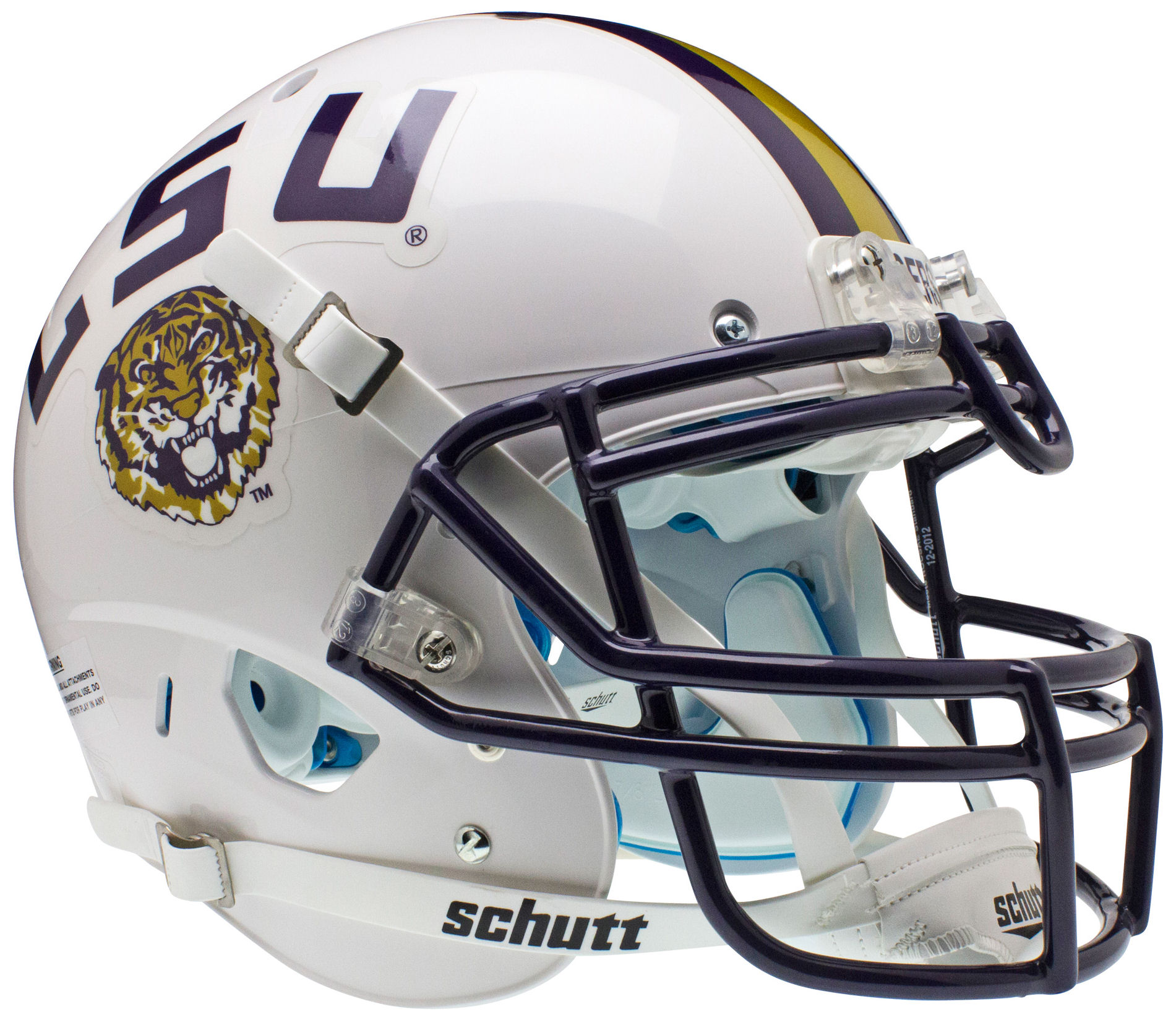 LSU Tigers Authentic College XP Football Helmet Schutt <B>White</B>