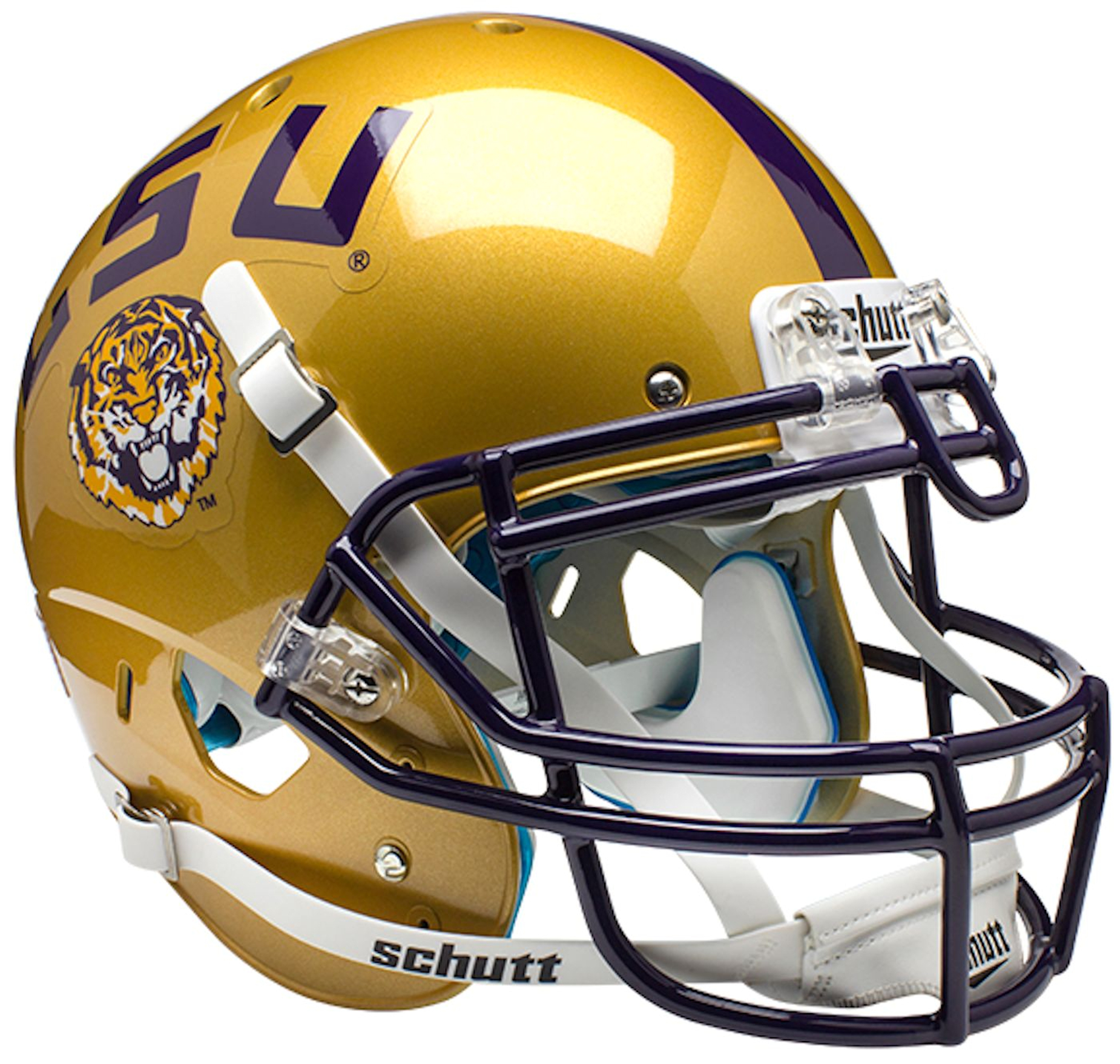 LSU Tigers Authentic College XP Football Helmet Schutt <B>Gold</B>