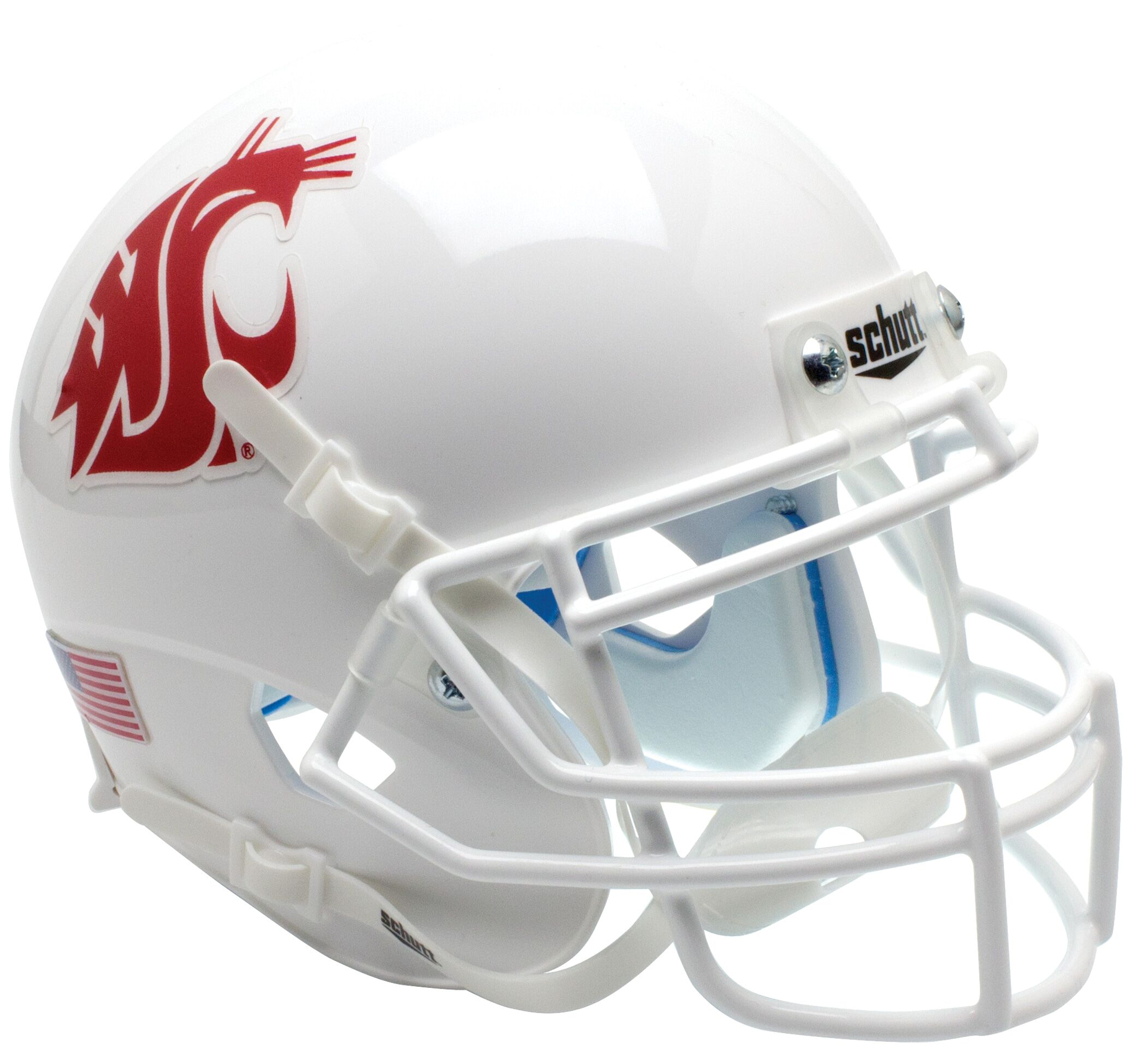 Washington State Cougars Mini XP Authentic Helmet Schutt <B>White</B>