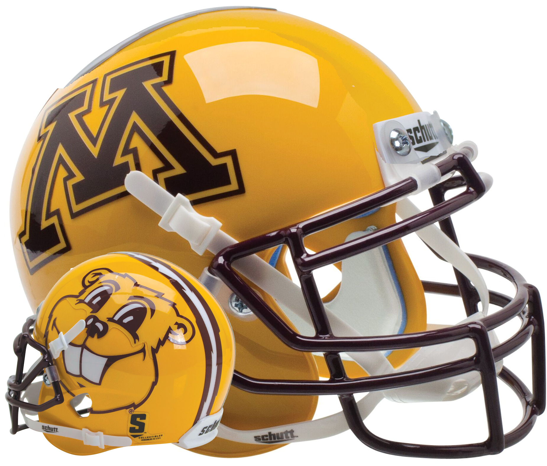 Minnesota Golden Gophers Mini XP Authentic Helmet Schutt <B>Goldy Gopher</B>