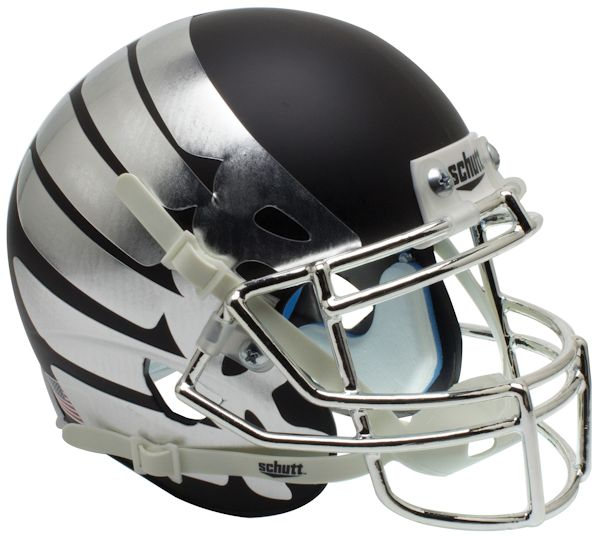 Oregon Ducks Mini XP Authentic Helmet Schutt <B>Matte Black Wing</B>