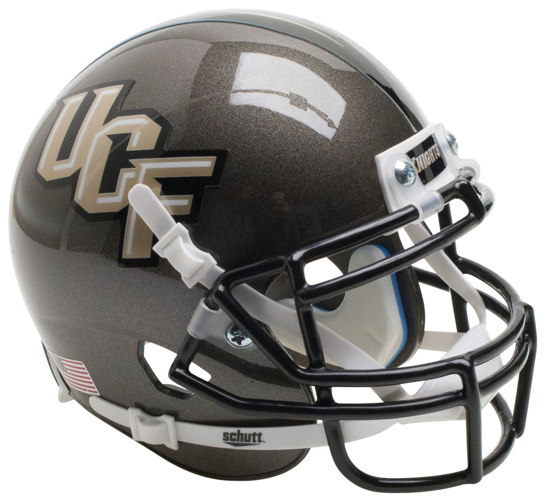 Central Florida Golden Knights Full XP Replica Football Helmet Schutt <B>Gray</B>