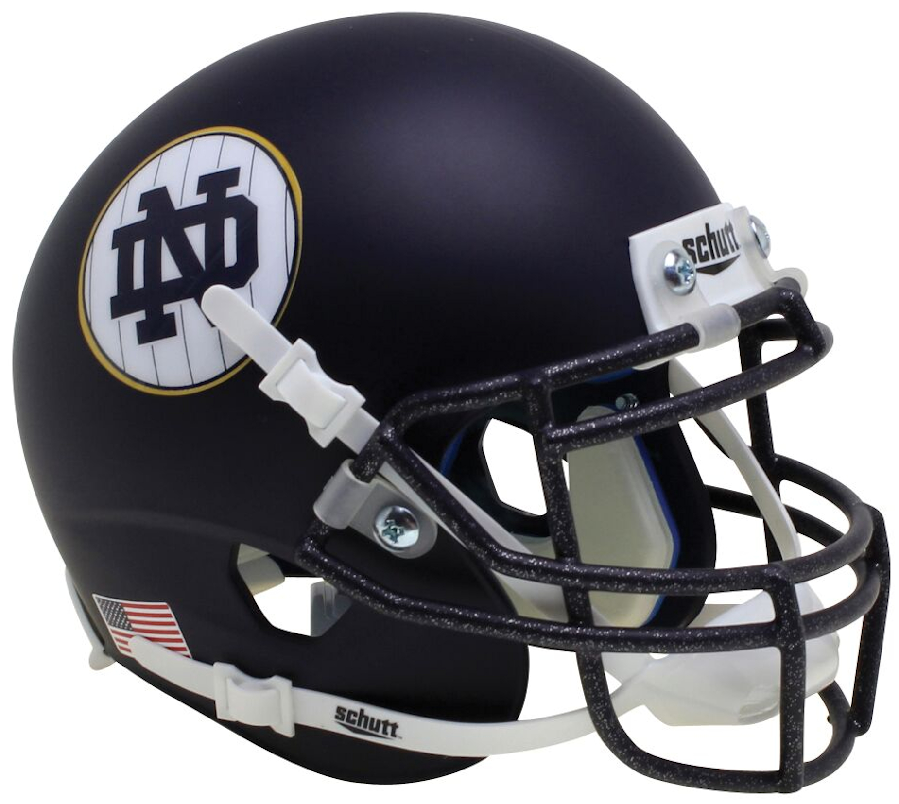 Notre Dame Fighting Irish Mini XP Authentic Helmet Schutt <B>Matte Navy</B>