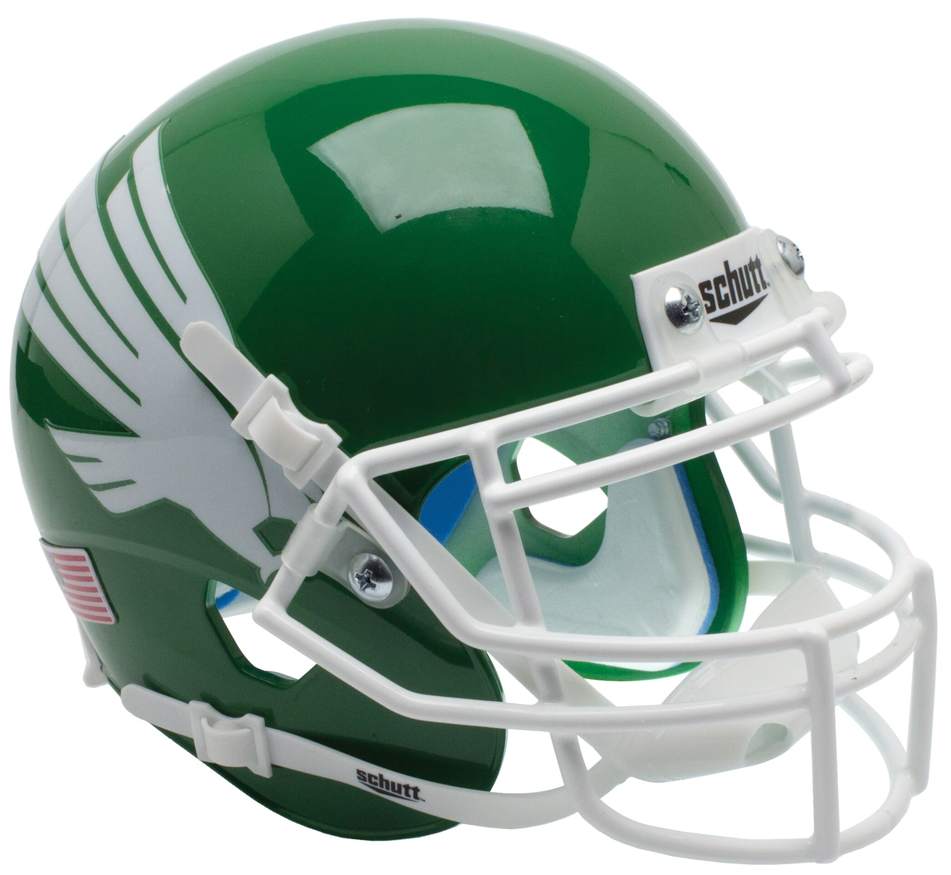 North Texas Mean Green Mini XP Authentic Helmet Schutt <B>Green Eagle</B>