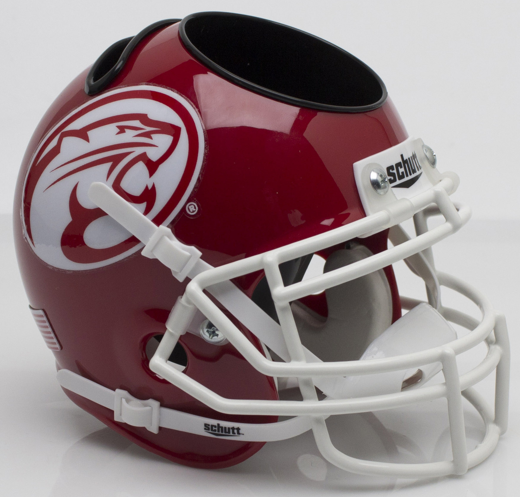 Houston Cougars Miniature Football Helmet Desk Caddy <B>Red</B>